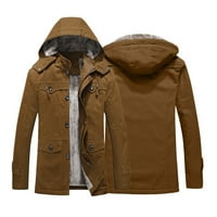 Modni kaput Muška jesenska zimska jakna Ležerne prilike Carlar Warm Plus Velvet Debeli čisti pamučni