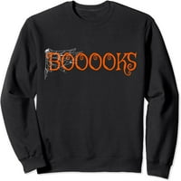 Booooks Ghost Boo Pročitajte knjige Bibliotečki učitelj Halloween Slatka dukserica Crna 2x-velika