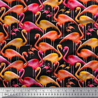 Soimoi pamučni dres tkanine flamingo ptica otisak šivaći tkaninu širok
