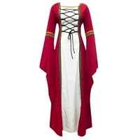 EFSTEB ženske haljine klirence jesen haljina čvrsta boja patchwork labave casual modna crewneck haljina