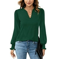 Jesen Ležerna odjeća za ženske košulje za ležernu rublicu za vanjsku izlasku na Ween L Green