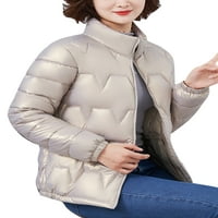 Glonme ženski dugi rukav zadebljani jakna Ležerne prilike nadupite nadupite kaputa otporna na vodu sa