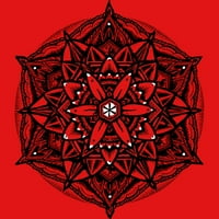 Sacred Geometry Cvijet života Mandala Star Boys Red Graphic Tee - Dizajn ljudi XS