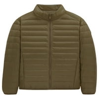 Cindysus muške odjeće paketible kaput čvrste kapute za zimske kapute casual puffer jakna vojska zelena