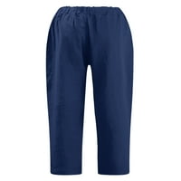 Gomelly Womenske pantalone Solidne boje hlače Ležerne prilike Ladies Loase FIT Ljetni ravni elastični