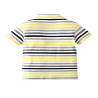 HAITE TODDLER Polo reverske majice + hlače Ležerne tipke dole Ljeto odijelo za odmor Striped kratkih rukava
