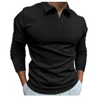 Muškarci Jesenski prugasti tkanini majica V-izrez Ovratnik dugih rukava Majica MENS Classic Stylish casual Streetwear