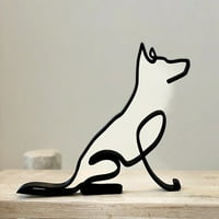 Manxivoo božićni ukrasi Dog minimalistički umjetnički skulptura personalizirani poklon metalni ukras