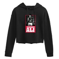 Muhammad Ali - bokserska legenda - plutaju poput leptira - juniori obrezani pulover hoodie