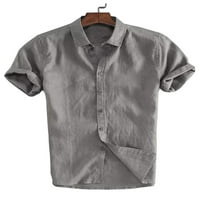Meihuida muške pamučne majice s kratkim rukavima Ljeto cool labave povremene majice s V-izrezom vrhovi