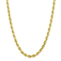 10k žuto zlato visoko polirano ogrlica od kratkih rezanih dijamanta -24