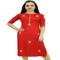 BIMBA ženski dizajner Crvenog tunika Kurti Indijanska svečana kurta-20