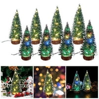 Sisal božićno drvce sa LED svjetlima mali borovni stolni stol xmas dekor