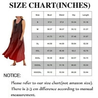 Clearsance Ljetne haljine za žensku dužinu bez rukava Dužina vruće prodaje Cvjetni A-line scoop vrat