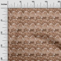 Onuone Rayon Light Brown tkanina Sažetak šivaći materijal Ispis tkanina sa dvorištem široko