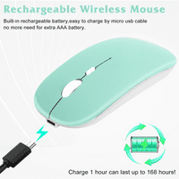 Punjiva Bluetooth tastatura i miš kombinirano ultra tanka tastatura u punoj veličini i ergonomski miš