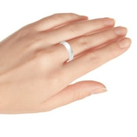 Prilagođeni personalizirani graviranje vjenčanog prstena za prsten za njega i njen titan bend bijeli titanijumski klasični kupoli