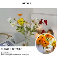 Pokopije umjetno cvijeće sa stvarnim izgled Real Touch umjetni mak dugačak stabljika za unutarnji rok za vjenčanje na otvorenom
