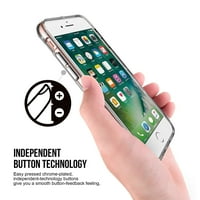 Crystal Clear futrola za iPhone 7 8, meka TPU poklopac sa uglovima branika za apsorpciju udara i prozirni leđa tanke i zaštitne slučajeve za iPhone