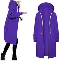 USMIXI kaput za žene zimski ležerni kaput za žene s dugim rukavima, kaput sa kapuljačom s kapuljačom