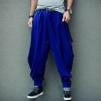 Yolai Muške pantalone retro casual modnog dizajna Cool Harnun Hlače Muške labave hlače