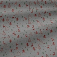 Onuone viskoznog dresa siva tkanina božićna tkanina za doodle za šivanje tiskane plovidbenog tkanina sa dvorištem širom