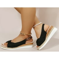 Zodanni Womens Espadrilles Wedge Sandale Peep Toe Slingback Summer Haljine cipele veličine 5-8,5