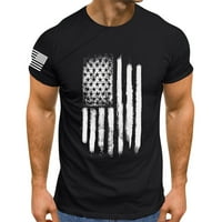 Košulje za muškarce Dan nezavisnosti Zastava Ispis Sportska Udobna prozračna posada kratkih rukava majica
