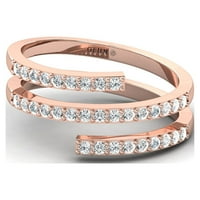 10KT Žuti zlatni prsten, ružičasti zlatni prsten, elegantni dijamantski prijedlog prstena, vjenčani poklon za nju