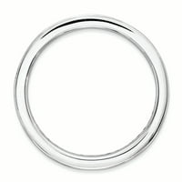 LE & LU Sterling Silver Spacables izraz Polirani stvoreni rubinski prsten LAL11851