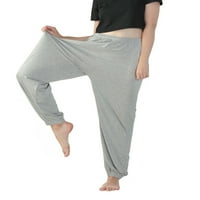 Žene rastezanje plus veličine Hlače pune boje pantalone Ležerne prilike labave vrećice sa džepovima za joga ples sportsku kuću