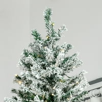 9ft visok prethodno osvijetljeno umjetno veštačko stablo sa realnim granama, topla bijela LED svjetla i savjeti