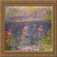 WATERLOO MOST ZLATNA ORNATE DRVO UKLJUČENO CANVAS Art by Monet, Claude
