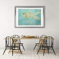 Ispisuje moderna kućna obala umjetnička djela morska riba zidni dekor, 22, srebro