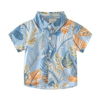 ROVGA Ljetni dječaci Djevojke Toddler Majice Malo i veliko dugme Dole Havaii košulje Kratki rukav Tropical