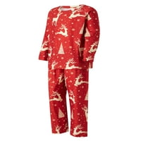 Božićna porodica Podudaranje pidžama setovi ELK Print Sleep Bawer Xmas Holiday LoungeWer Jammies PJS