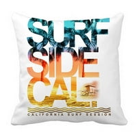 Kalifornijski surf za surf Dekor jastučnici Kućice sa zatvaračem