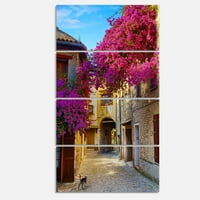 Art DesimanArt Prekrasan stari grad Provansa cvjetni cityscapes fotografski na omotanim platnom postavljenim u. Visoko - ploče