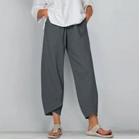 Džepne žene pantske strugove hlače hlače čvrste haremske elastične ležerne hlače