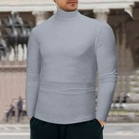 Rovga Muške majice s dugim rukavima Zimska topla visoka ovratnik modna termalna donje rublje Osnovna
