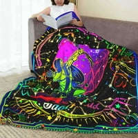 -Dake Cancer pokrivač s flanelom Consteltiots bacaju pokrivače horoskopski znak za kauč kauč na kauč koji putuje kampiranje 50 x40