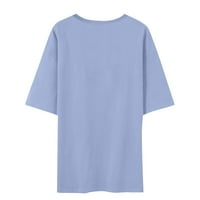 Yubatuo Ženske vrhove ženske majice slatke snježne grafičke majice kratki rukav smiješni tisak TEE bluze za žene