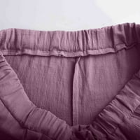 Aufmer klirence za muškarce povlačenje traper capris muške ljetne pamučne posteljine široke pantalone