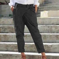 Tking modne ženske hlače modna čvrsta boja prapove samostojeći džep za slobodno vrijeme hlače za žene za žene