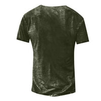 Muška majica Muška majica Majice Grafički tekst Crni Vojni zeleni bazen Tamno siva 3D štampanje Street Casual Chort rukav gumb prema dolje od tiskane odjeće Basic Green M