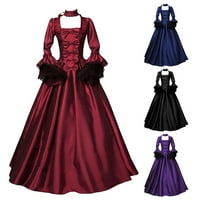 Goth odjeća za žene, srednjovjekovna haljina za renesansu za žene retro viktorijanske kostime Sud Ball