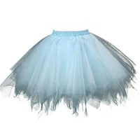 Qolati ženska 1950-ih Tulle suknje vintage pluseled balete plesne suknje slatka mrežasta slojevita maturalna matura za zabavu Mini suknja