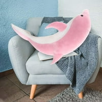 Dolphin plišana igračka plišana lutka za spavanje jastuk za spavaću sobu za dnevnu sobu ukras ružičasta