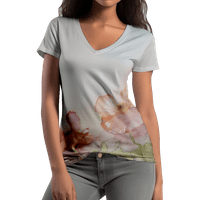 Cvjetni elementi V izrez Dubine V izrez Košulje Žene V izrez Košulje žene