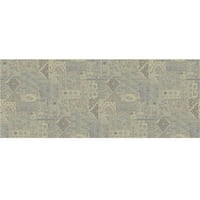 Kane Tepih 8 '8' Orient Grey Woven ultra-meka tepih za četvrtasti kvadrat